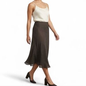 INC International Concepts 100% Silk Polka Dot Midi Skirt